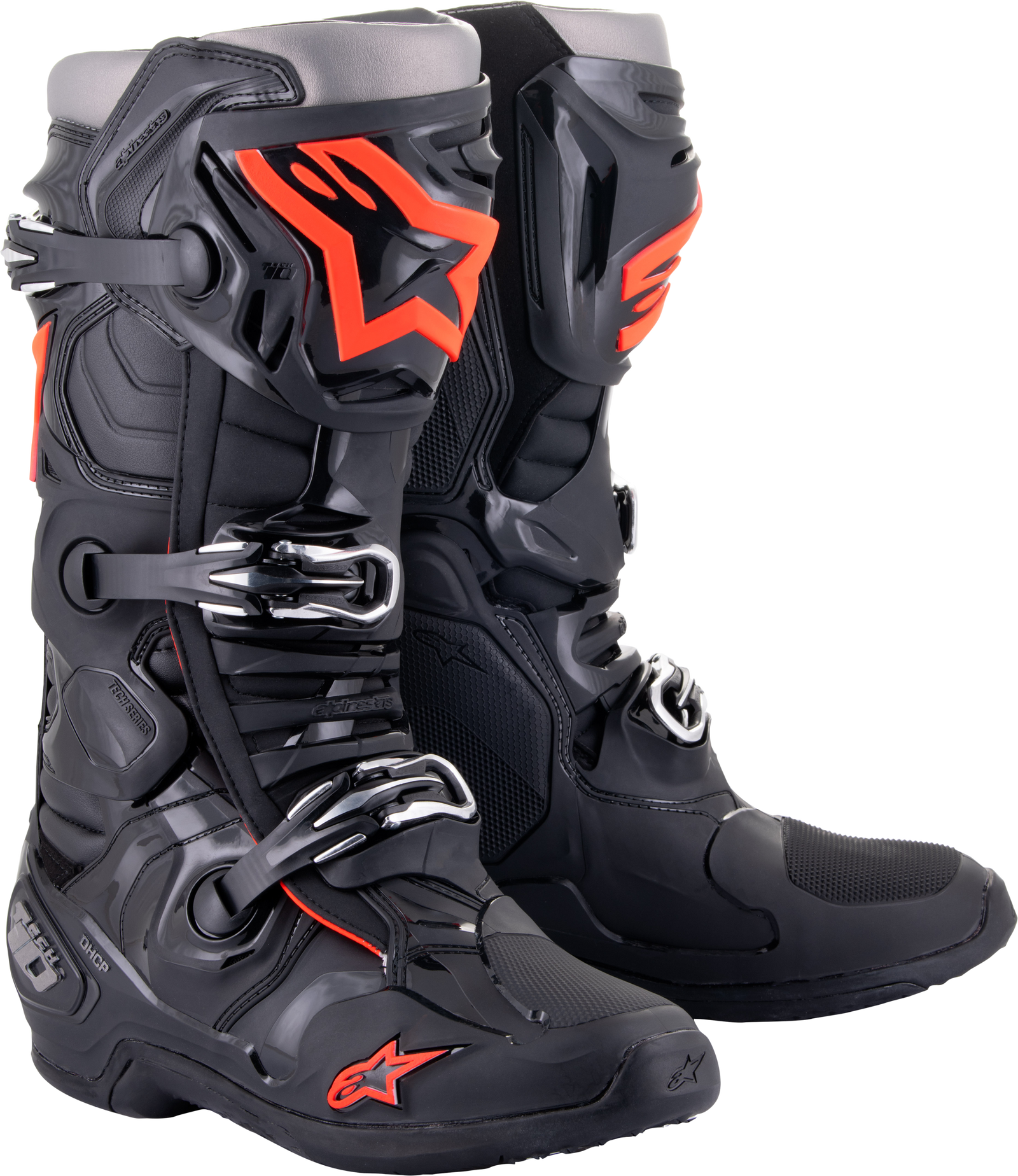 Tech 10 Boots Black/Red Fluo Sz 9