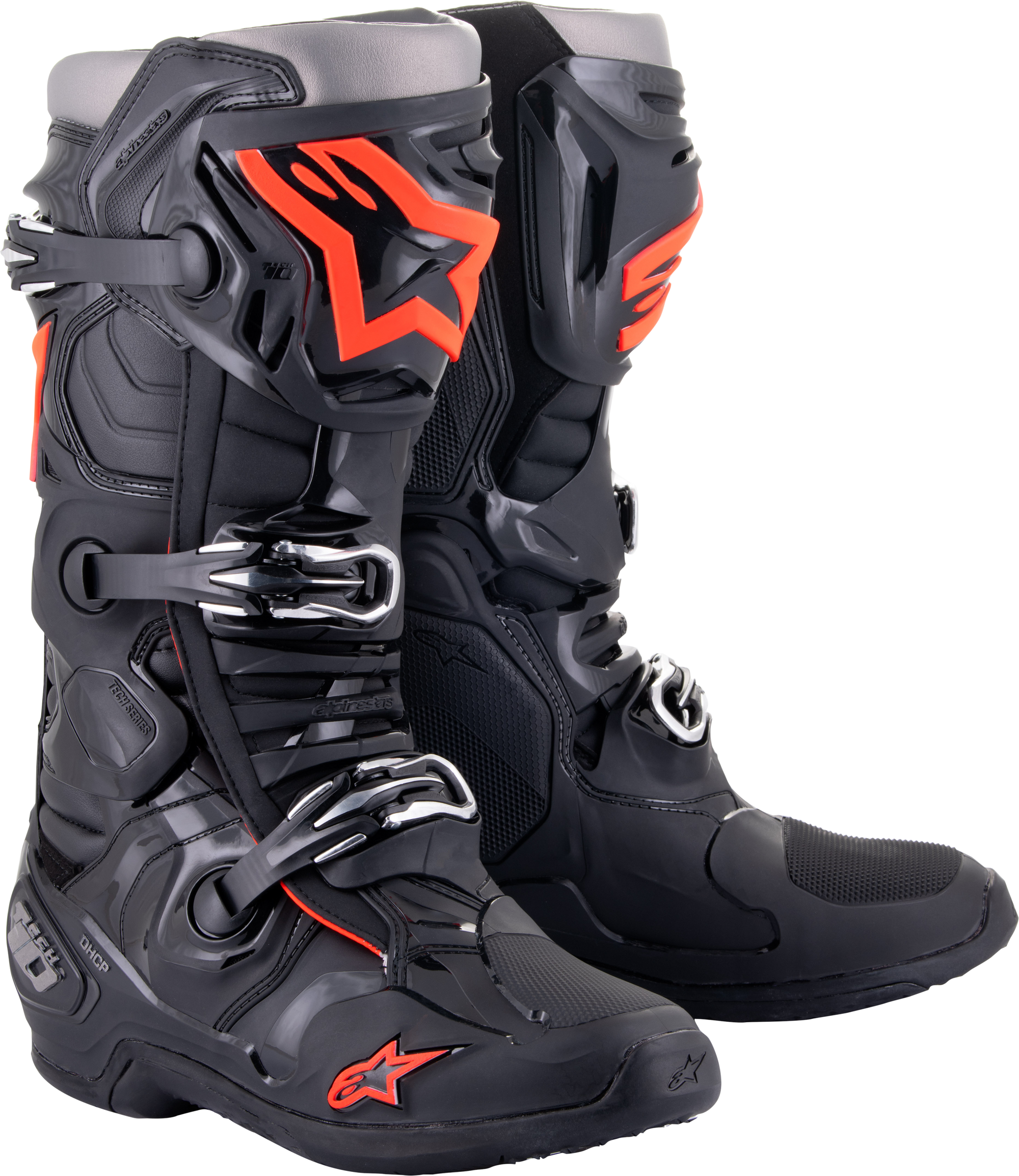 Tech 10 Boots Black/Red Fluo Sz 9