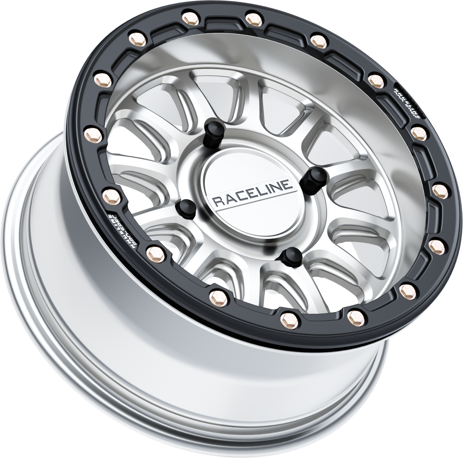 Alpha Hyper Wheel 4/156 Hyper Silver/Blk 15x7 (+10mm)