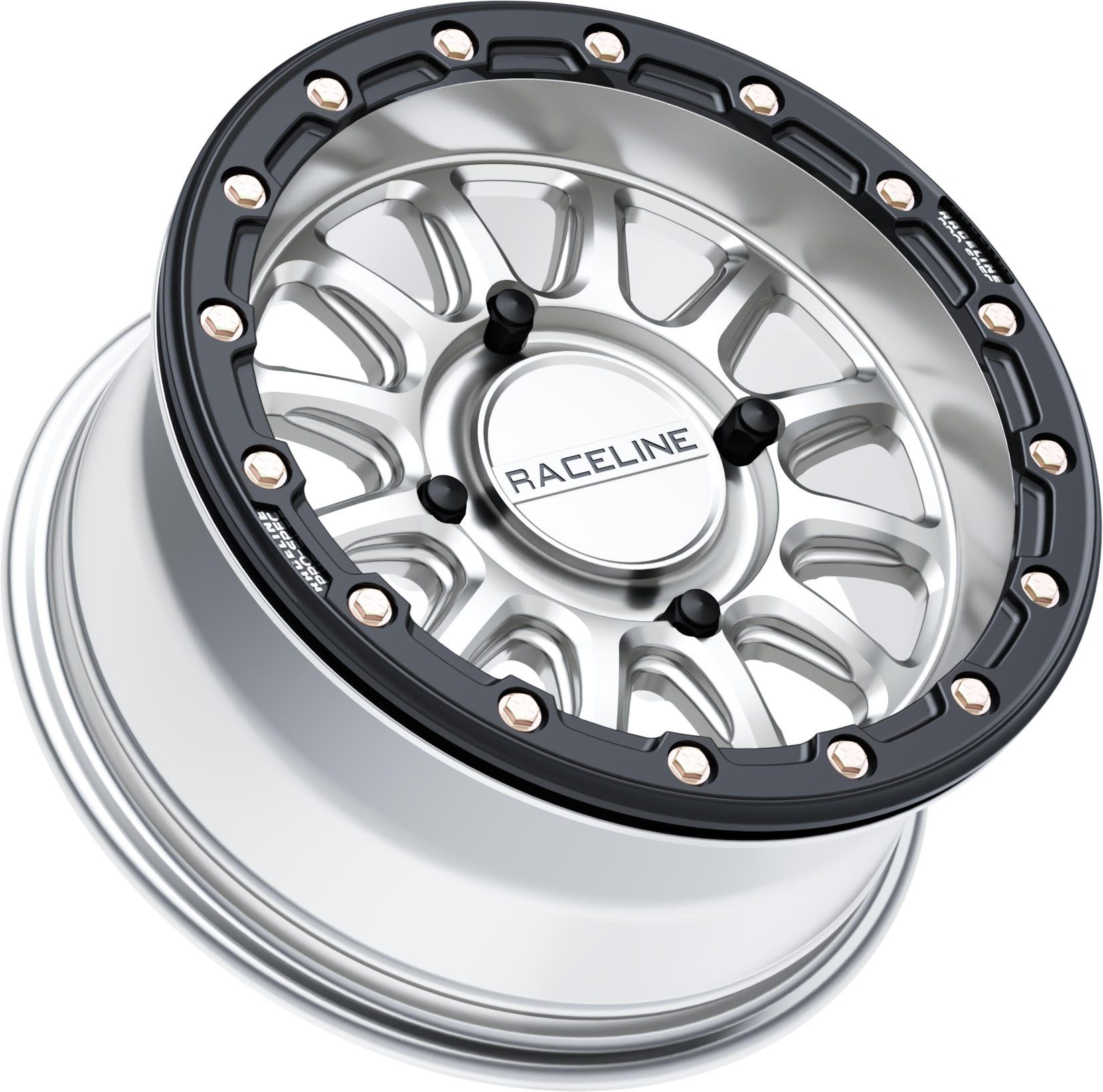 Alpha Hyper Wheel 4/137 Hyper Silver/Blk 15x7 (+10mm)