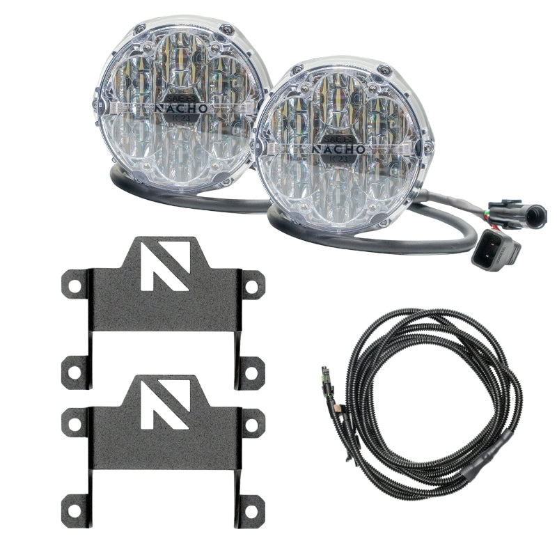 Nacho Lighting Ford Bronco Nacho SAE Only Plug N Play Fog Light Kit - White