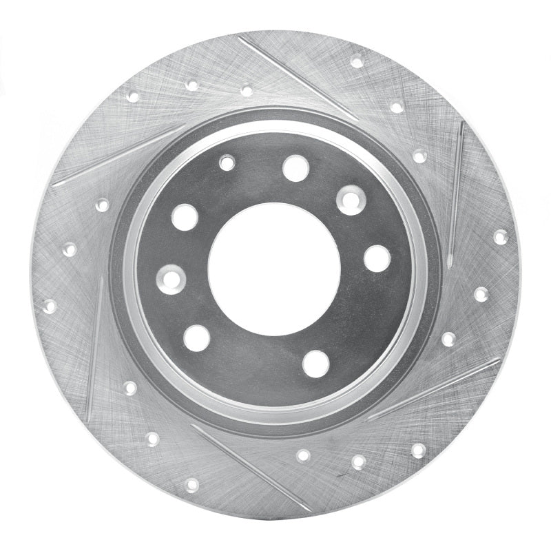 R1 98-15 Ford Fusion Rear Right Drilled &amp; Slotted Silver Brake Rotor