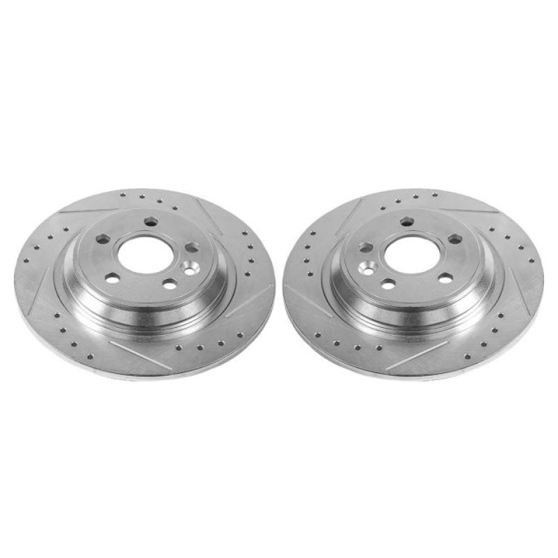 Power Stop 11-15 Volvo S60 Rear Evolution Drilled &amp; Slotted Rotors - Pair