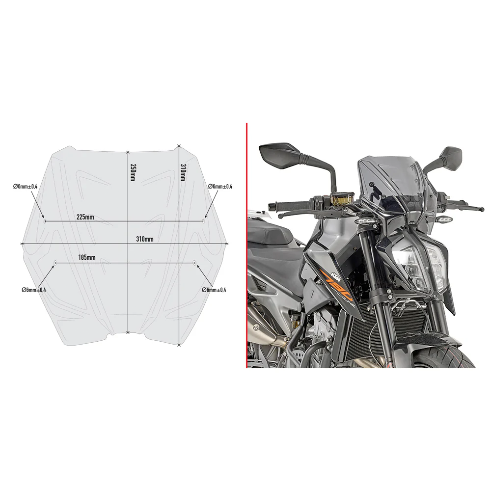 Windscreen Specific Low Smoke Ktm