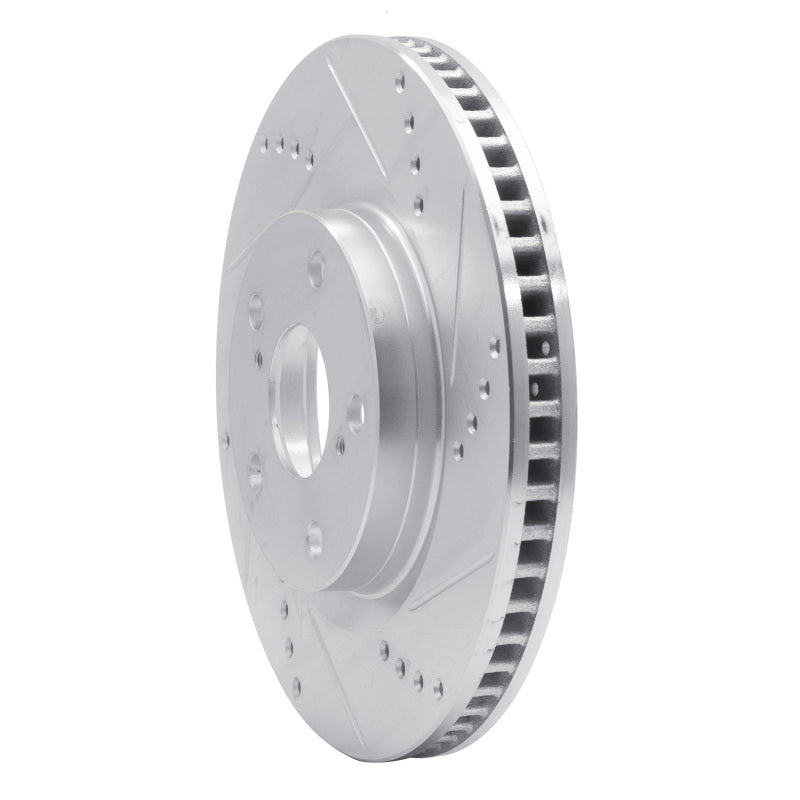 DFC 06-20 Lexus ES350 Front Right Drilled & Slotted Silver Brake Rotor