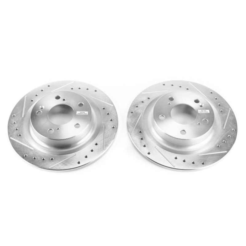 Power Stop 17-18 Honda Civic Rear Evolution Drilled &amp; Slotted Rotors - Pair