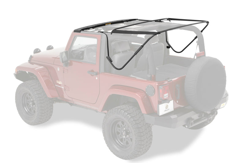 Bestop 07-18 Jeep Wrangler JK 2-Door Bow &amp; Fdodge Rame Hardware Kit (Factory Style Replacement)