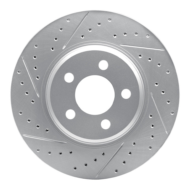 R1 22-23 Genesis G70 Front Left Drilled & Slotted Geo-Carbon Rotor