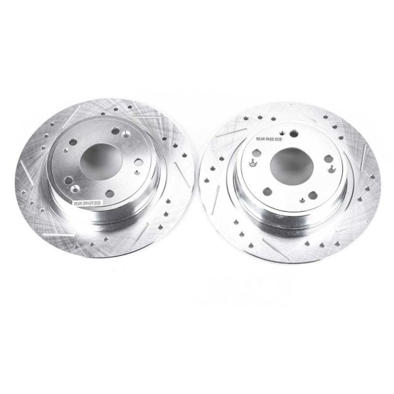 Power Stop 16-19 Acura ILX Rear Evolution Drilled &amp; Slotted Rotors - Pair