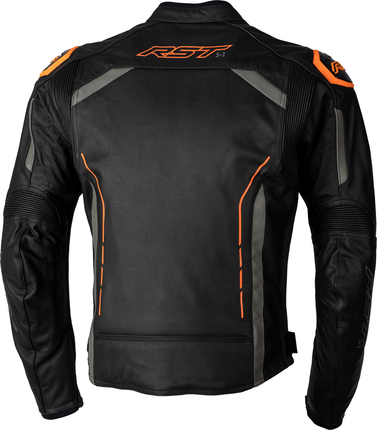 S1 Ce Jacket Blk/Gry/Neon Org Leather Sm
