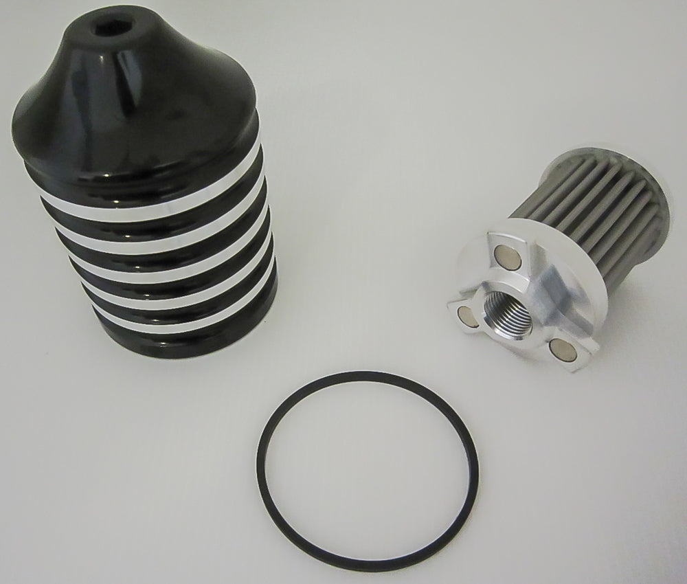 Billet Reusable Oil Filter Black