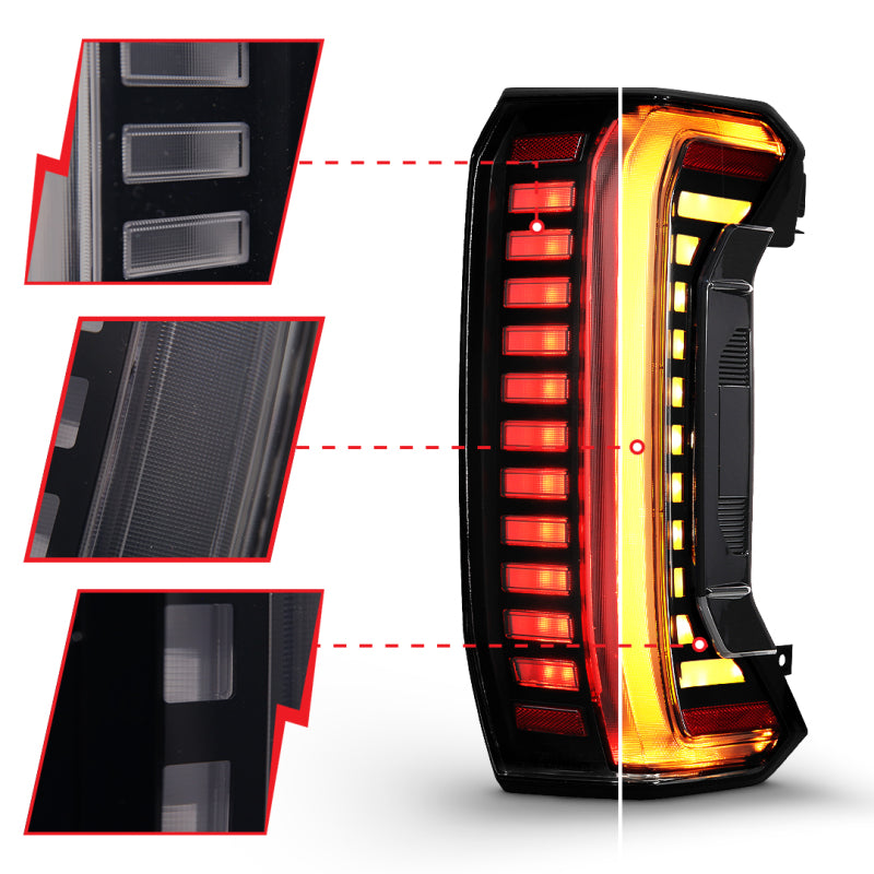 ANZO 22-24 Toyota Tundra Z-Series Full LED Tail Lights Smoke Lens Init/SeqSig- Pair