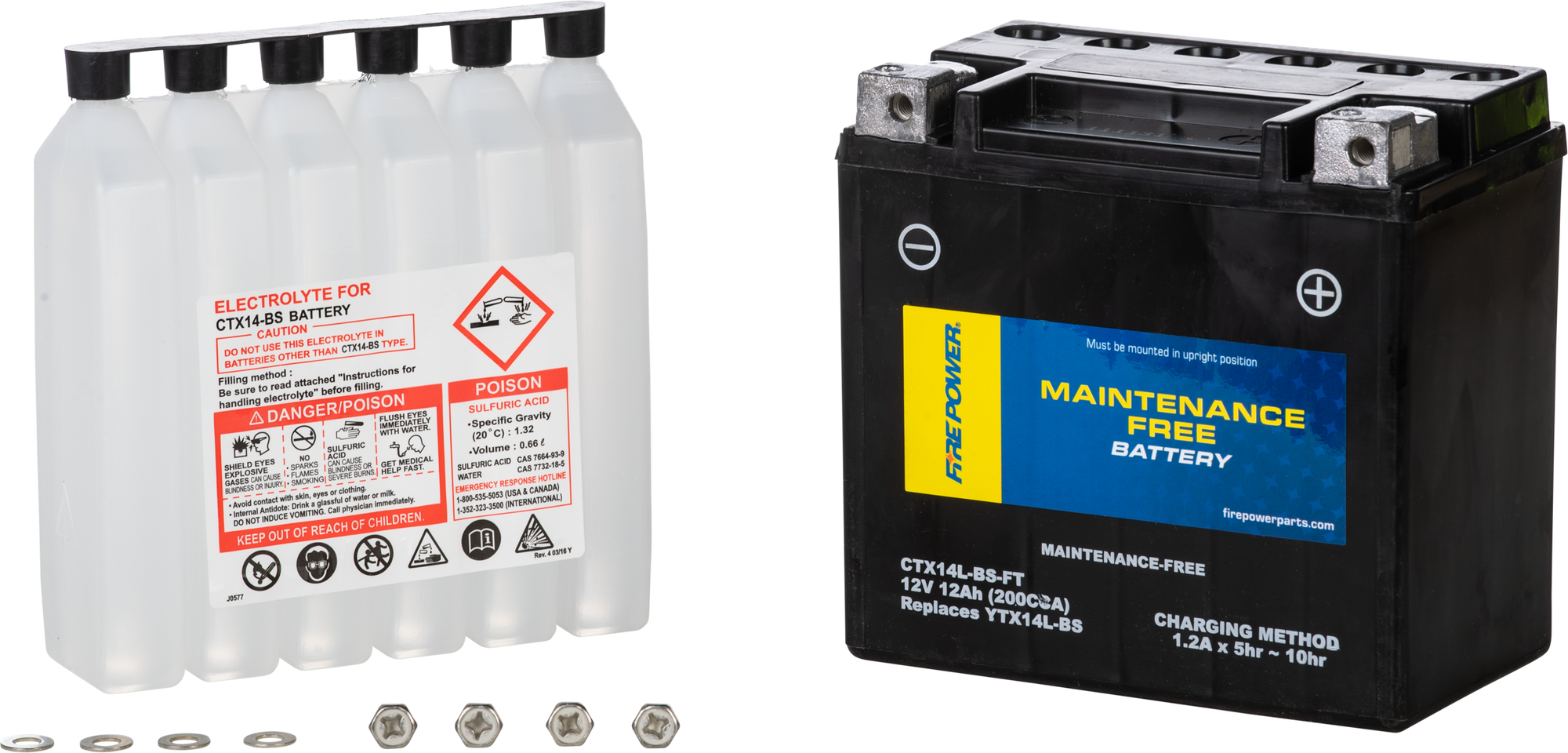 Battery Ctx14l Bs Ft Maintenance Free