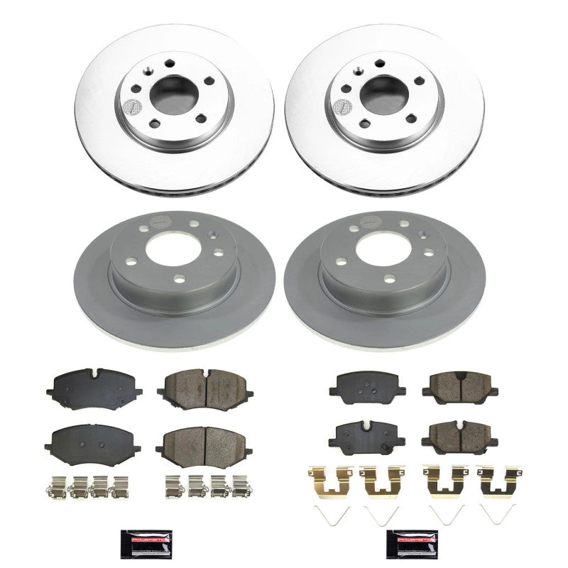 Power Stop 21-22 Chevrolet Trailblazer Front &amp; Rear Z17 Coated Brake Kit