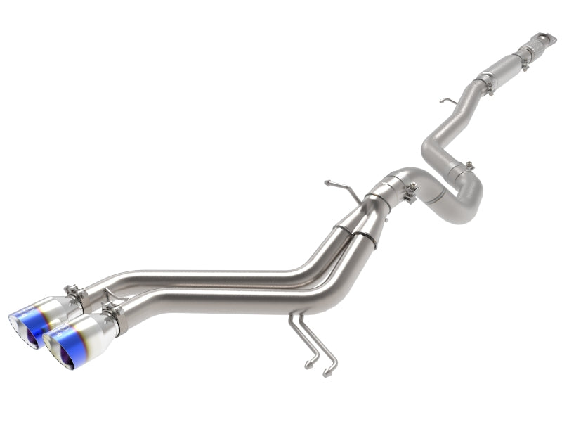 aFe Takeda 2-1/2in to 3in SS-304 Cat-Back Exhaust w/ Blue Flame Tips 13-17 Hyundai Veloster L4-1.6L