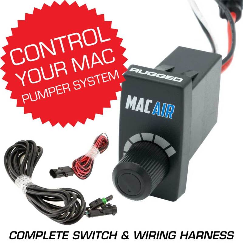 Rugged Radios Rocker Switch VSC for MAC Helmet Air Pumper - Complete Switch &amp; Wiring Harness