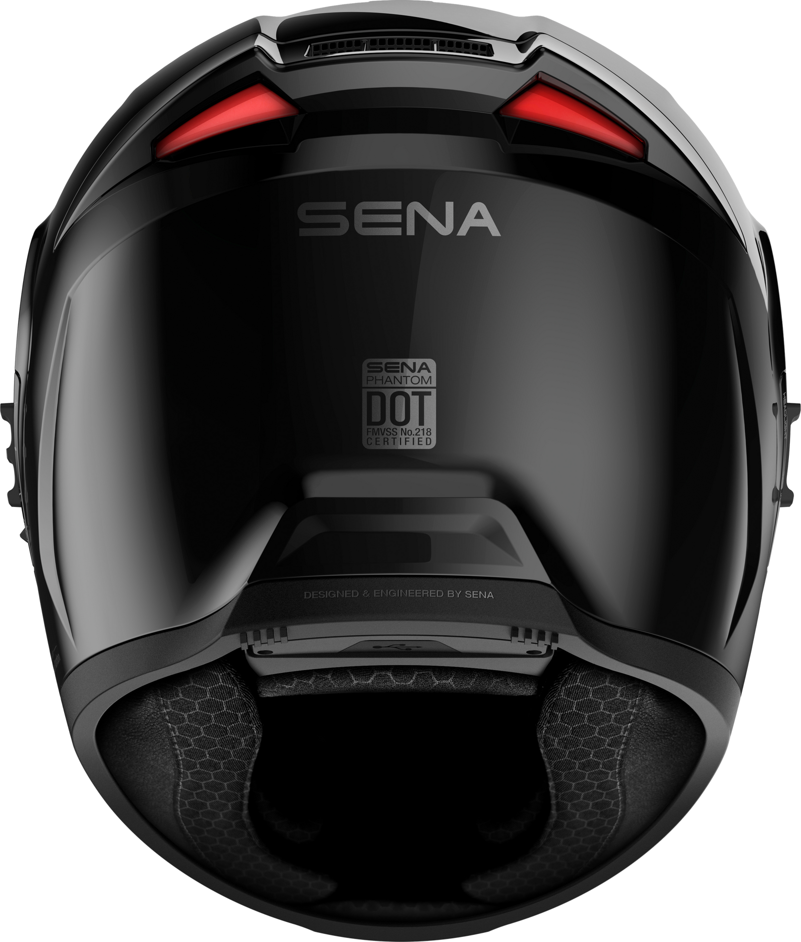 Phantom Ff Mesh Com Helmet Glossy Black Lg