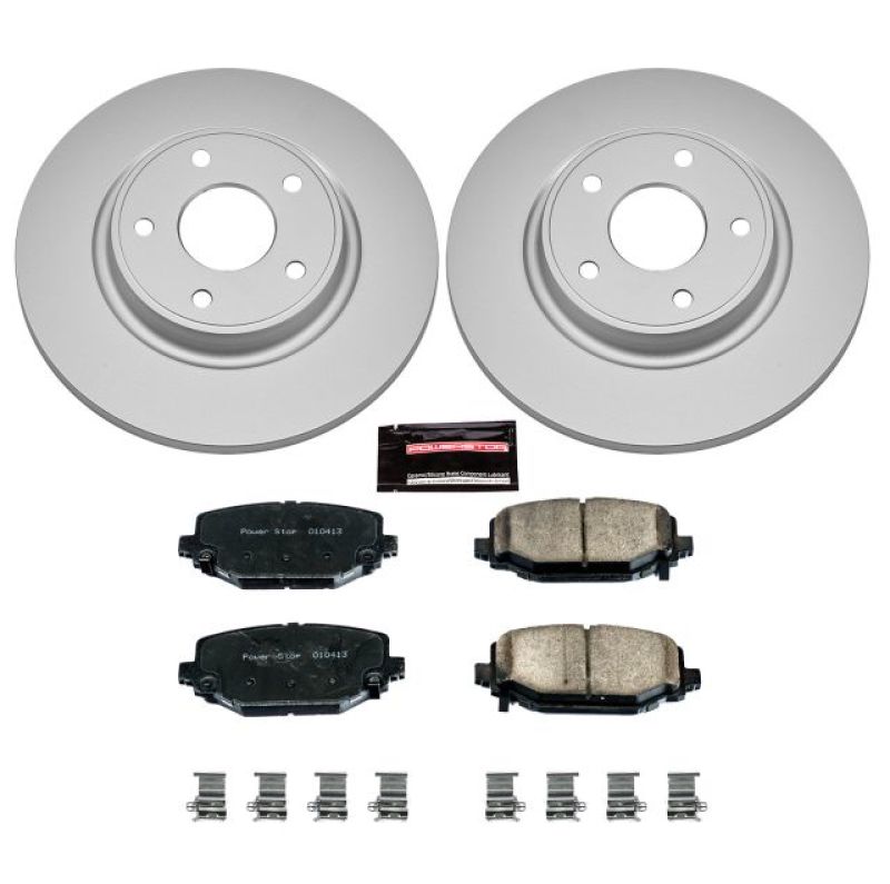 Power Stop 12-16 Chrysler Town &amp; Country Rear Z17 Evolution Geomet Coated Brake Kit