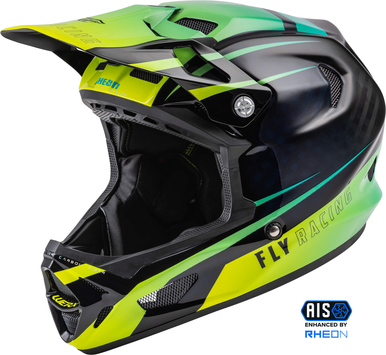 Werx R Helmet Hi Vis/Teal Carbon Sm