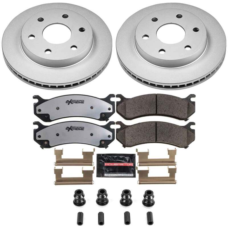 Power Stop 02-06 Cadillac Escalade Front Z36 Coated Truck &amp; Tow Brake Kit
