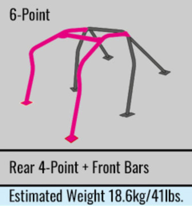 Cusco D1 Chromoly Roll Cage 6 Point Front &amp; Rear 4 Passenger Hyundai Genesis Coupe (S/O / No Cancel)