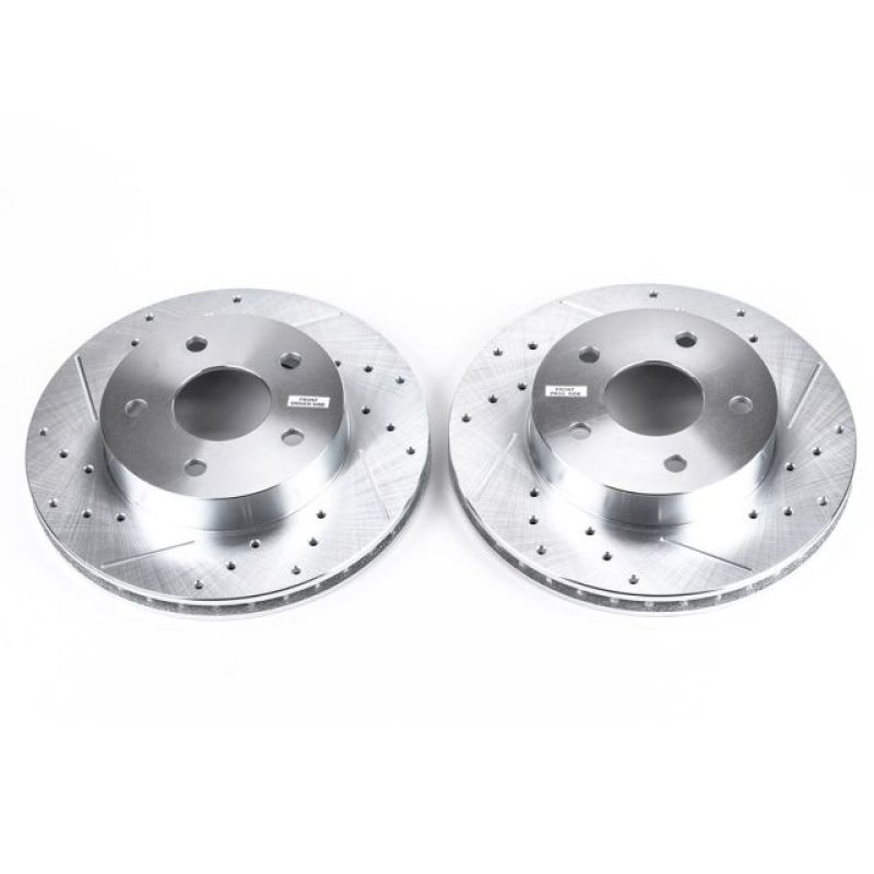Power Stop 99-04 Jeep Grand Cherokee Front Evolution Drilled &amp; Slotted Rotors - Pair