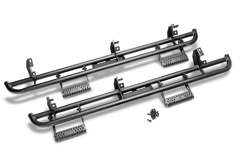 N-Fab RKR Step System 2019 Chevy/GMC 1500 Crew Cab - Cab Length - Tex. Black - 1.75in