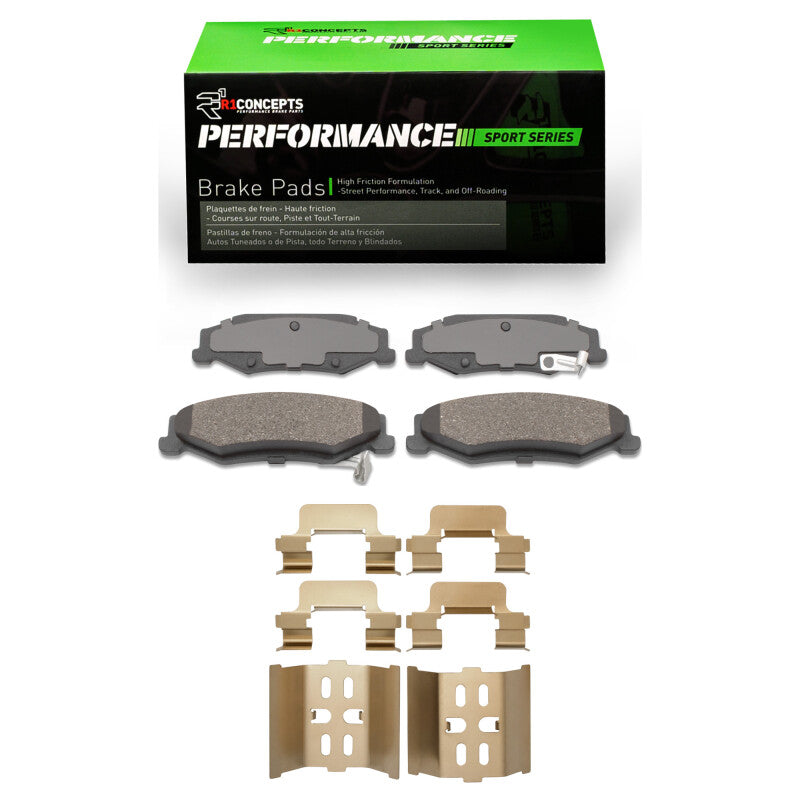 R1 97-13 Chevrolet Corvette Rear Performance Sport Pads &amp; Hardware Kit