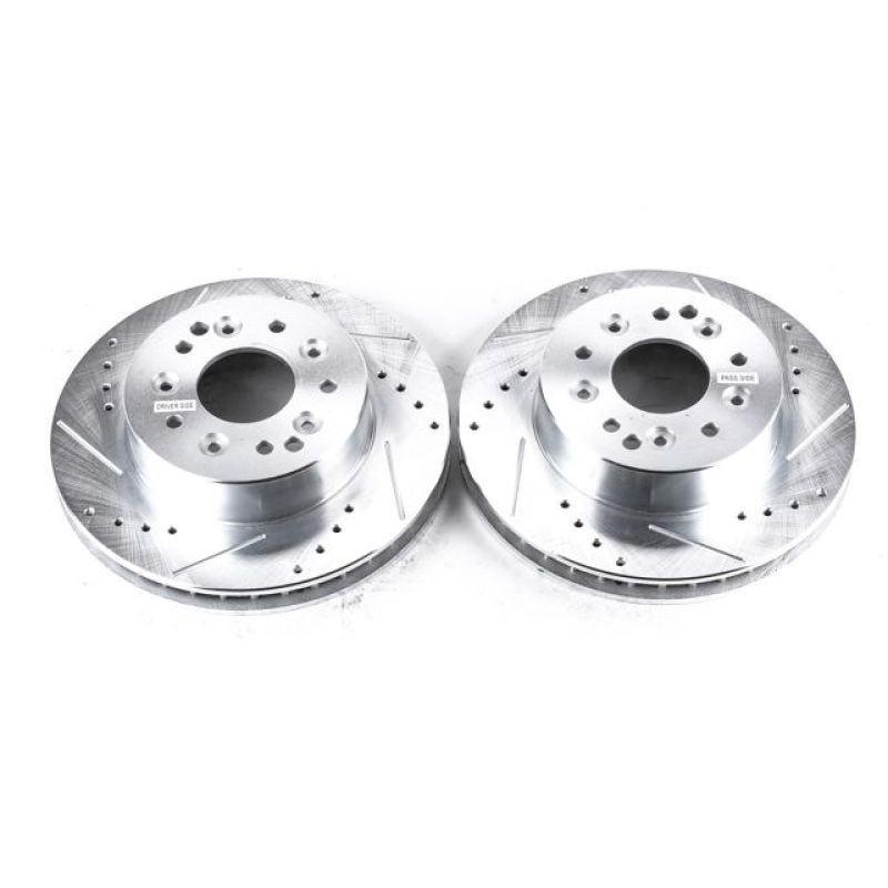 Power Stop 63-82 Chevrolet Corvette Rear Evolution Drilled &amp; Slotted Rotors - Pair