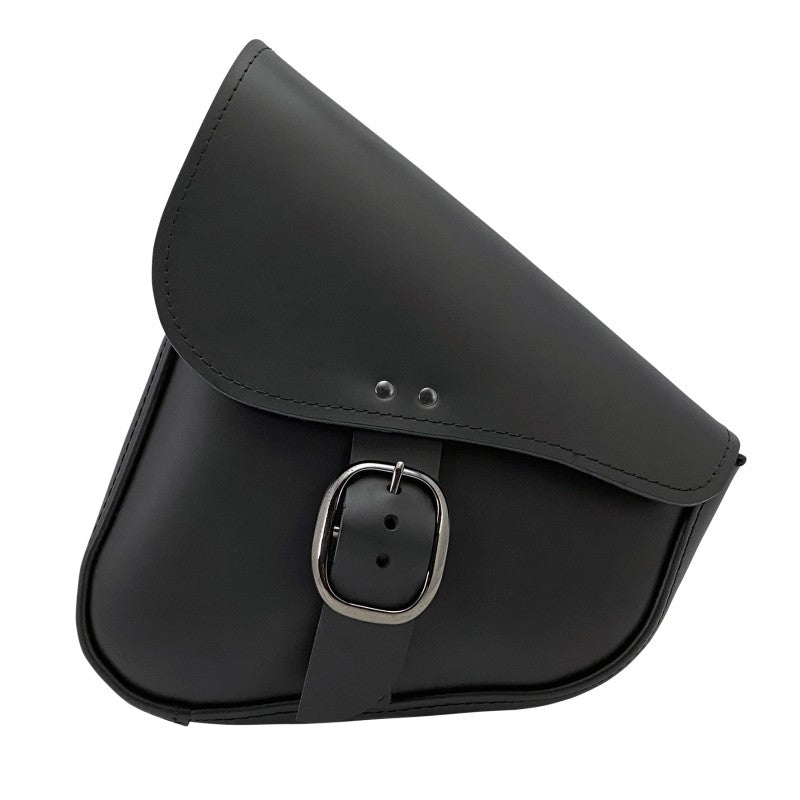 Willie &amp; Max HD Softails, Yamaha Rd Stars, Kaw Vulcan 900, Suz C50 Leather Swingarm Bag - Black
