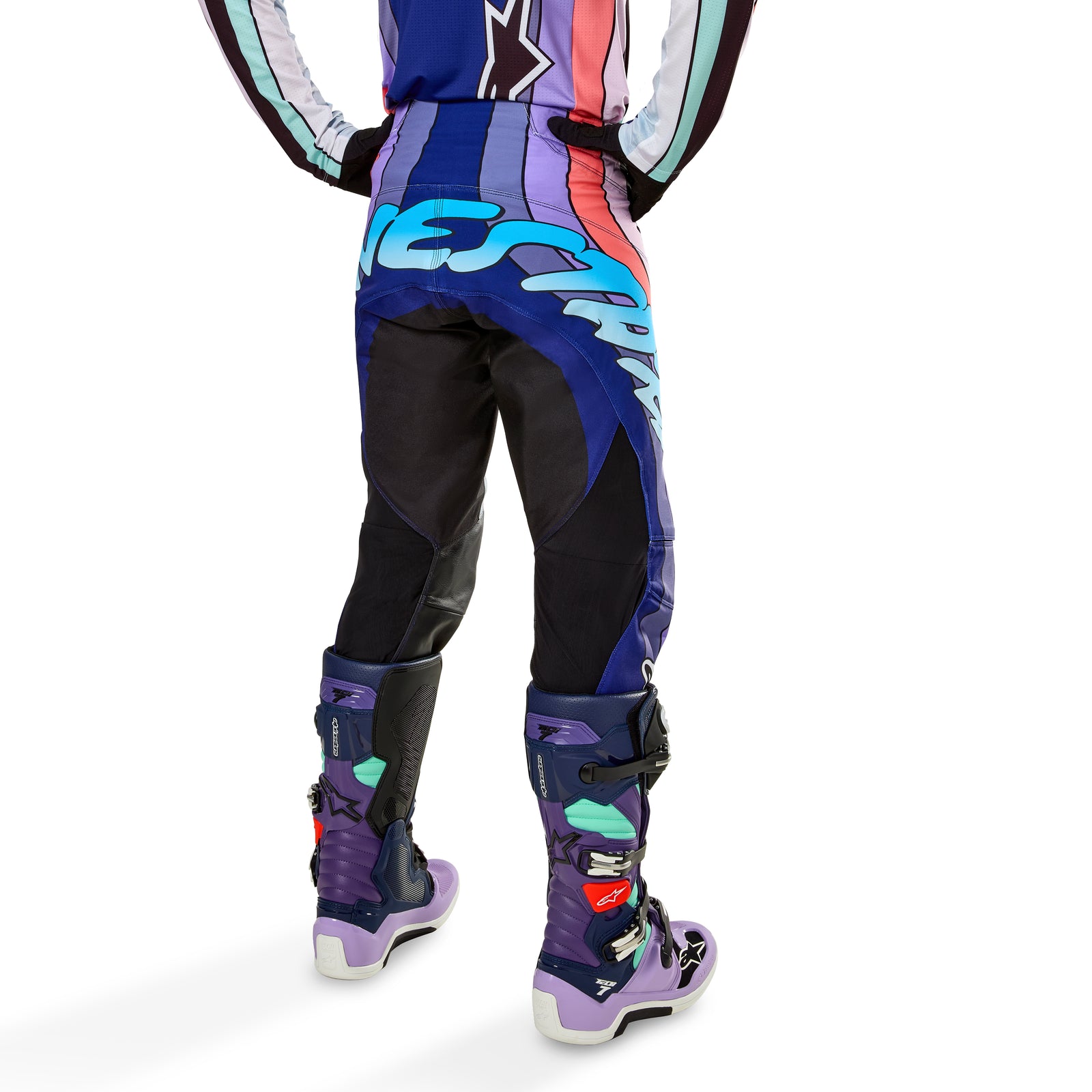 Techstar Le Imperial Pants Double Purple/Blue/Black Sz 40