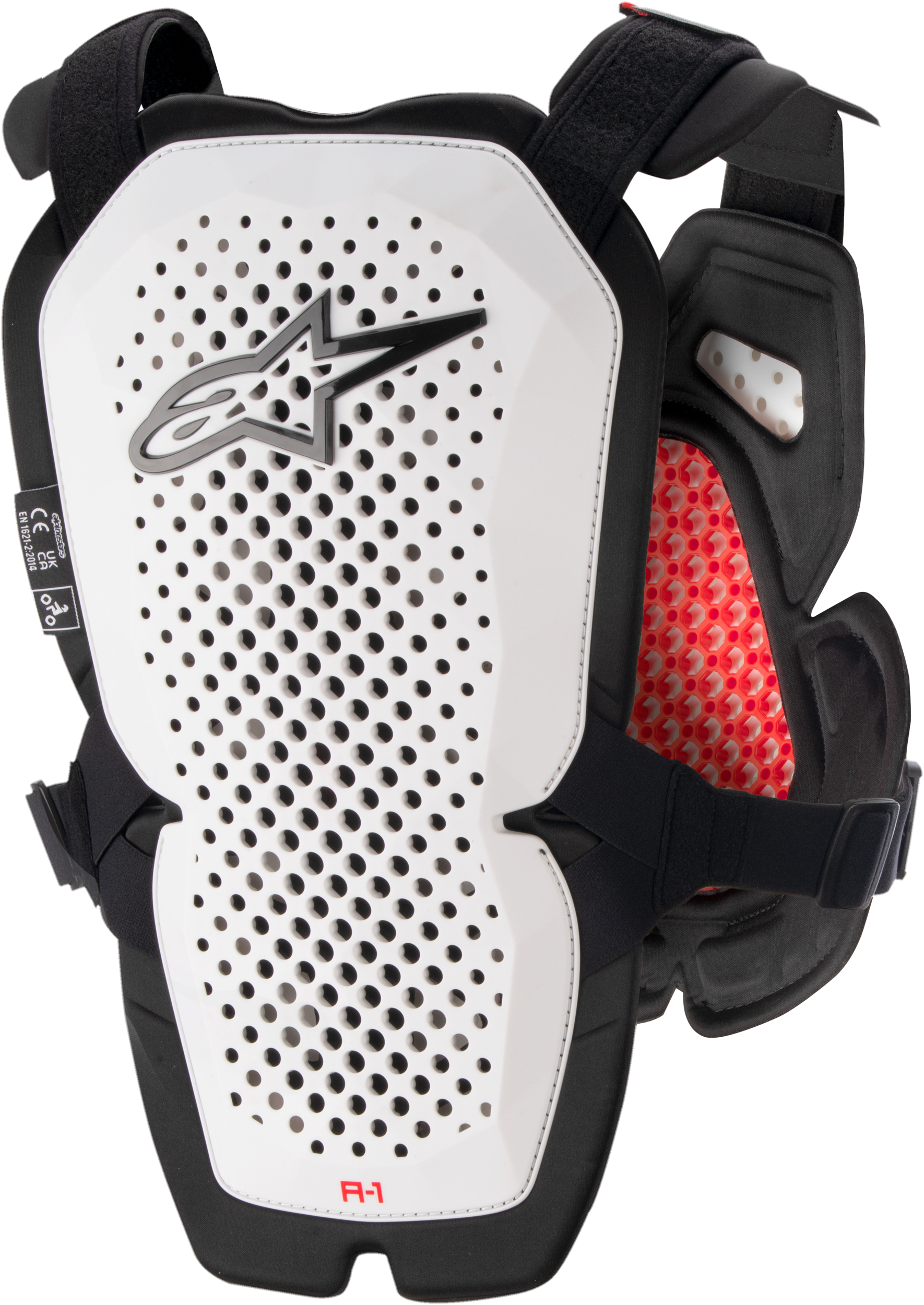 A 1 Chest Protector White/Black/Red Md/Lg