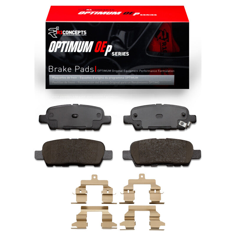 R1 2008-2013 Nissan Rogue Rear R1 Optimum OE Pads &amp; Hardware Kit