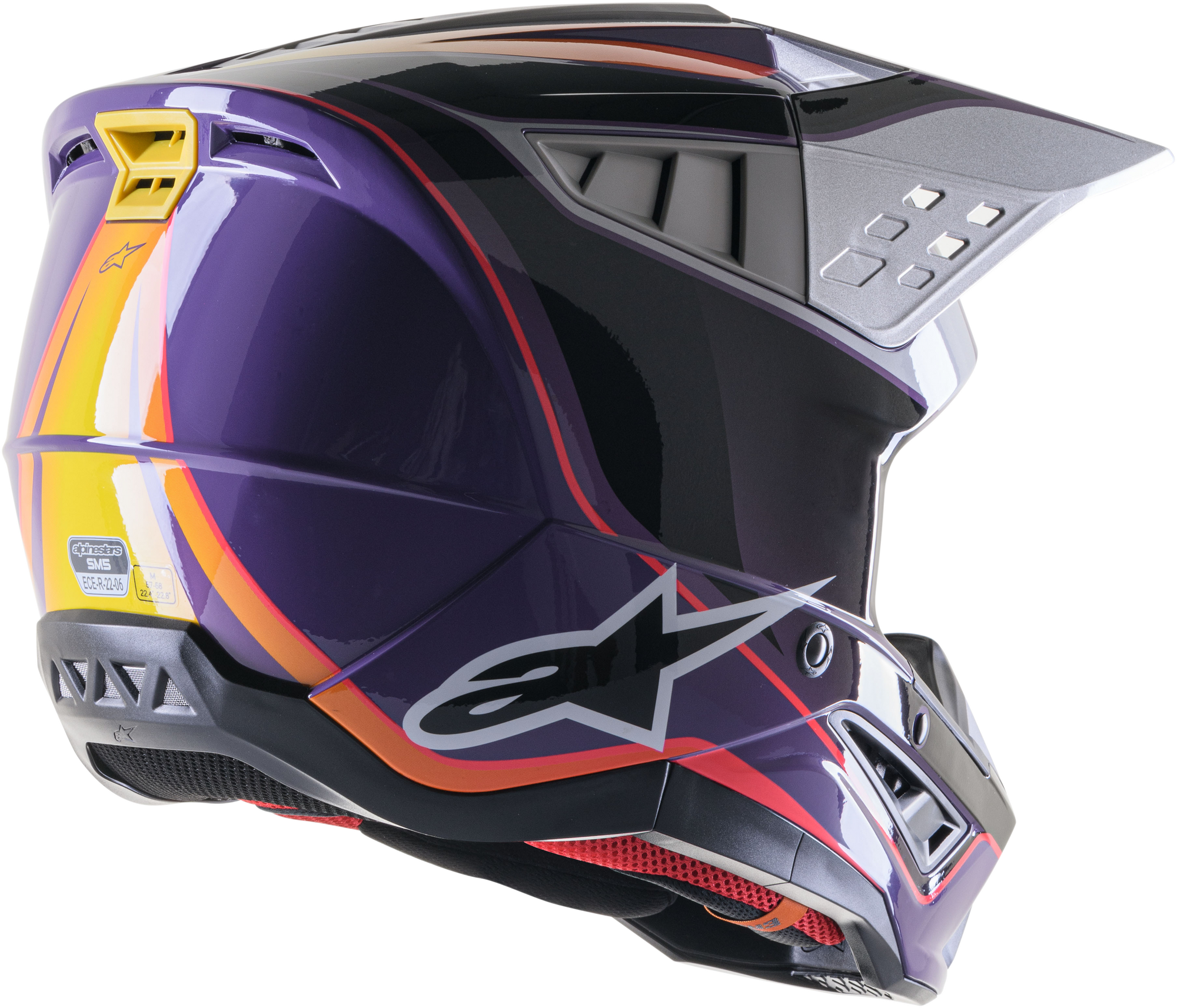 S M5 Sail Helmet Violet/Blk/Slvr Glossy Xs