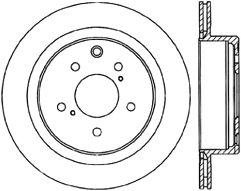 StopTech Power Slot 6/89-96 Nissan 300ZX Slotted &amp; Drilled Left Rear Rotor