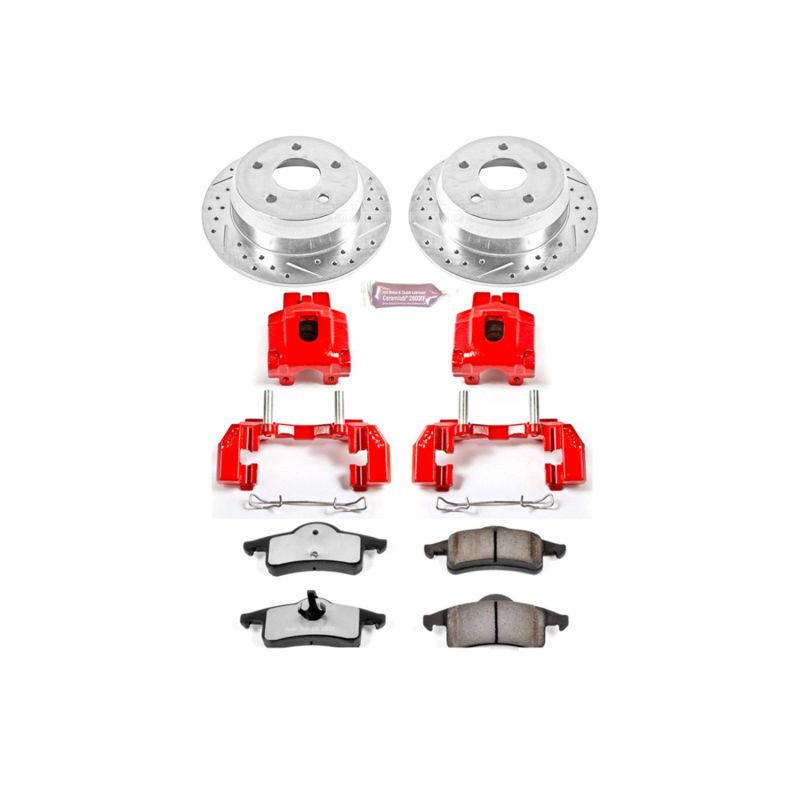 Power Stop 99-04 Jeep Grand Cherokee Rear Z36 Truck &amp; Tow Brake Kit w/Calipers