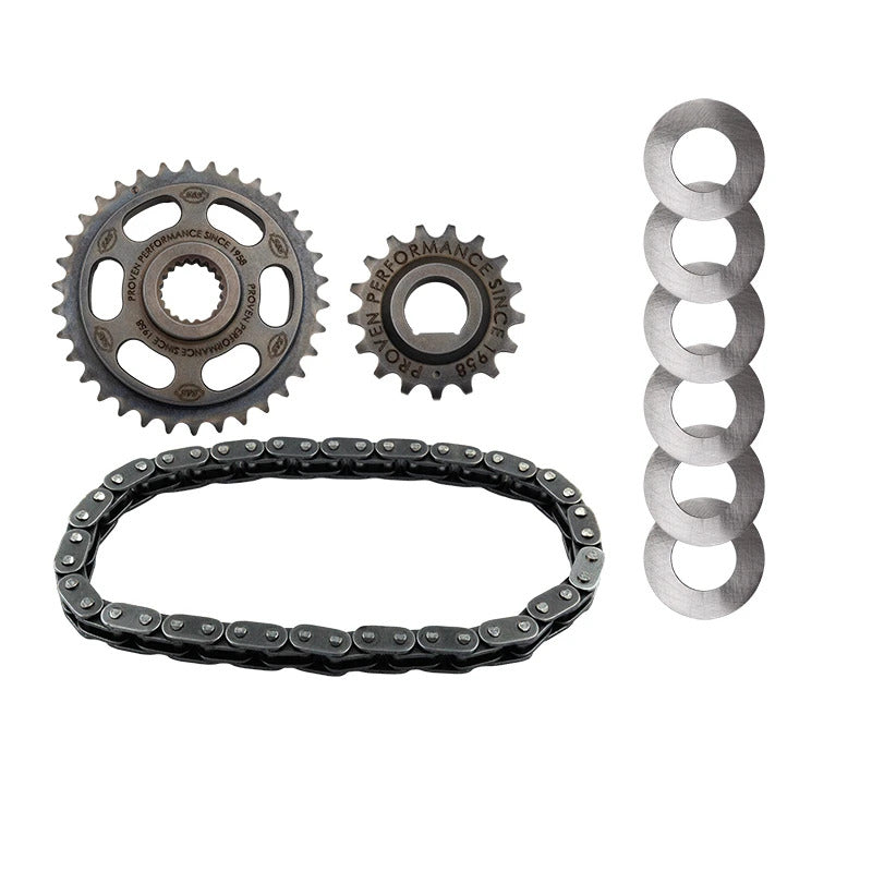 S&amp;S Cycle 2017+ M8 Models Camshaft Chain Drive Kit - Incl. Chain, Sprockets, &amp; Shims