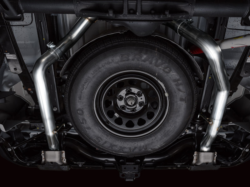 AWE 4th Gen GM 1500 6.2L Catback Split Rear Exit (w/ Bumper Cutouts) - OE Tips