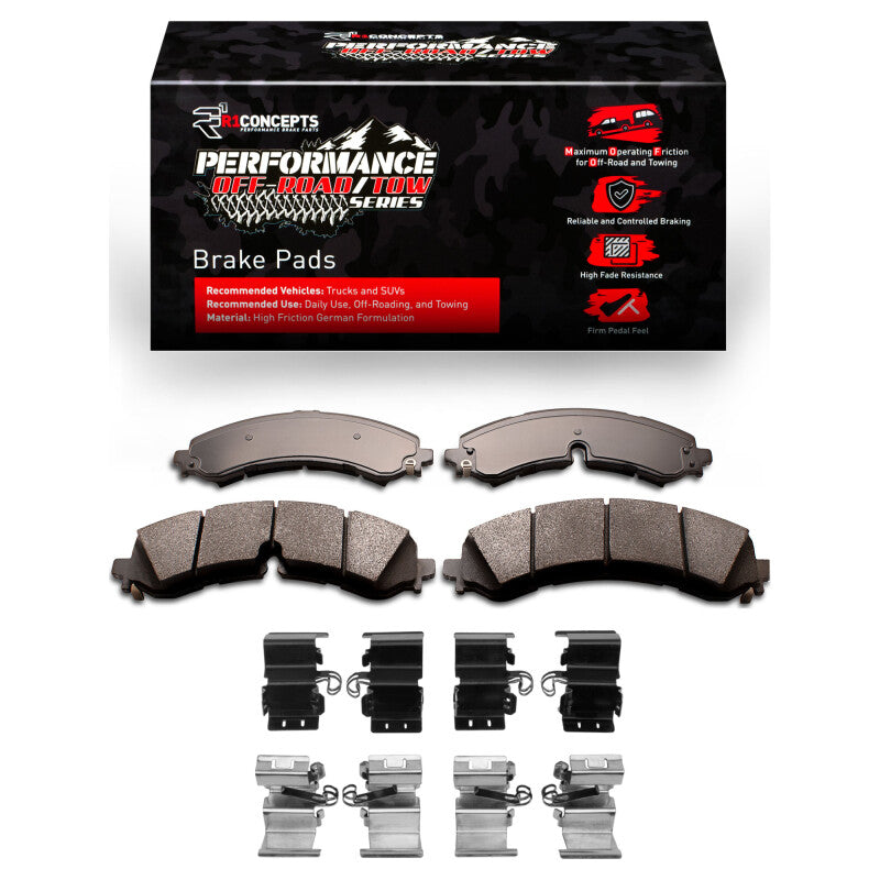 R1 2020-2025 Chevy Silverado 3500 HD Front/Rear Performance Off-Road/Tow Brake Pads &amp; Hardware Kit
