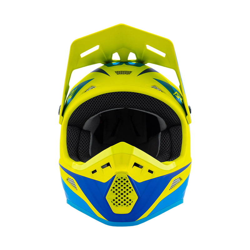Answer 26 AR1 Mototown Helmet Matte Hyper Acid/Cyan/Dark Blue - Medium