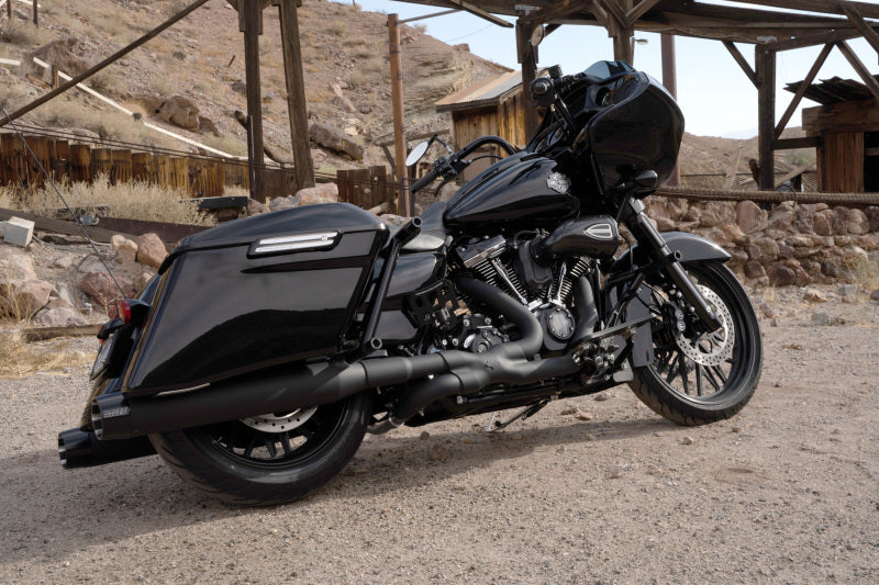 Vance & Hines 17-23 Harley Touring Models Blackbird 450 Slip-Ons - Black Contrast Finish End Caps