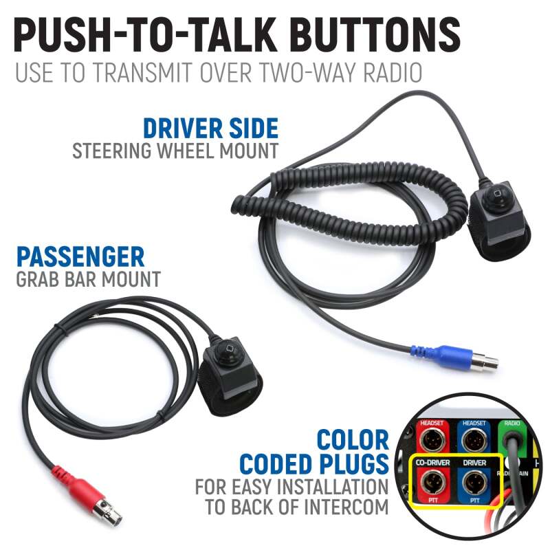 Rugged Radios Kawasaki Teryx4/Teryx5 H2 Comp Comm Kit w/ BT Intercom &amp; 2-Way - 696/M1 VHF Bus Band