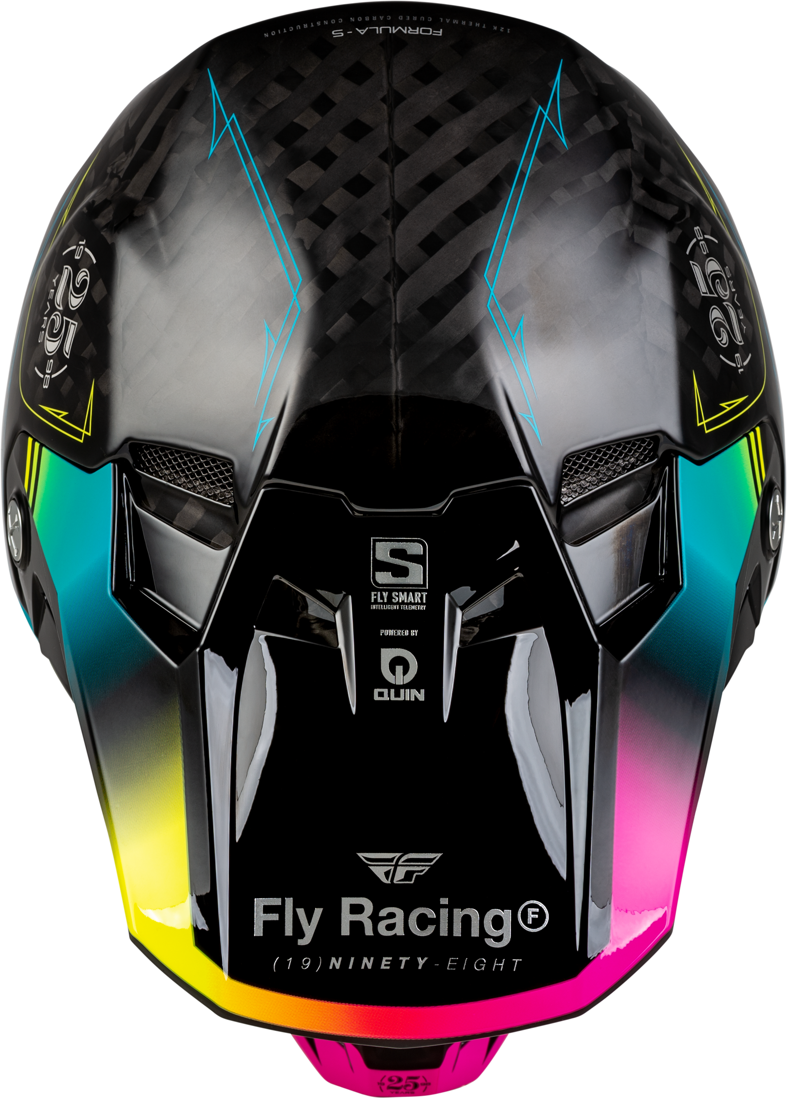 Formula S Carbon Legacy Helmet Black/Electric Blu/Fuschia 2x
