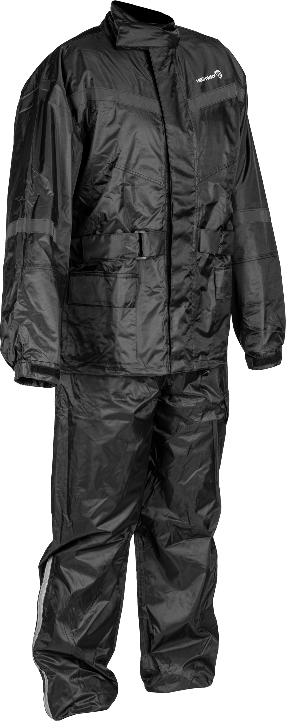 2 Piece Rain Suit Black Lg