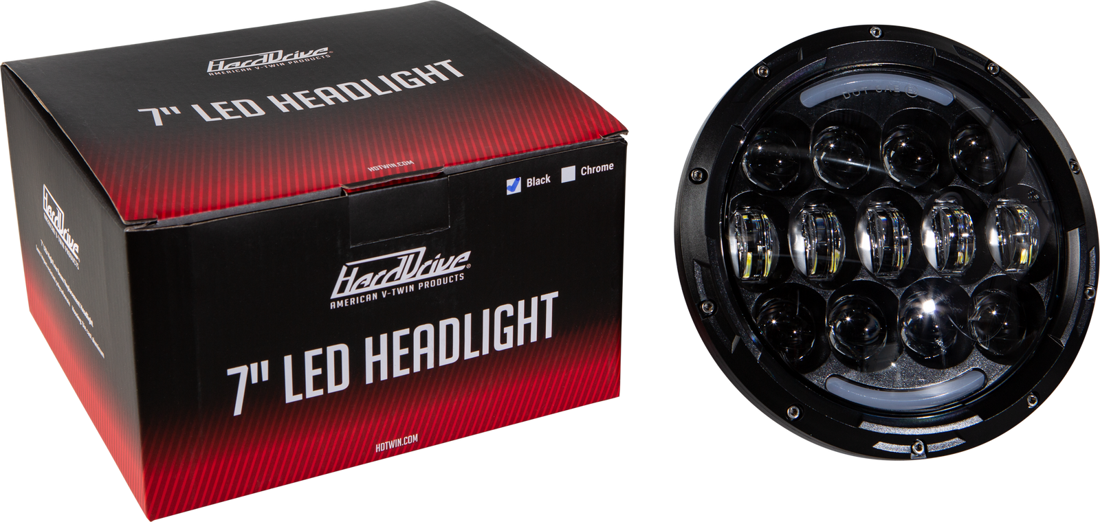 Led Headlight 7" 105w Black 5500/3000 Lumens