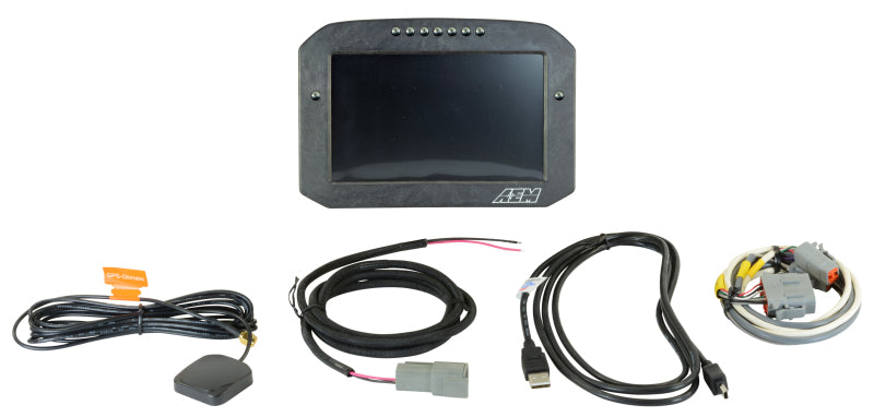 AEM CD-7G Carbon Flush Digital Dash Display w/ Internal 20Hz GPS &amp; Antenna
