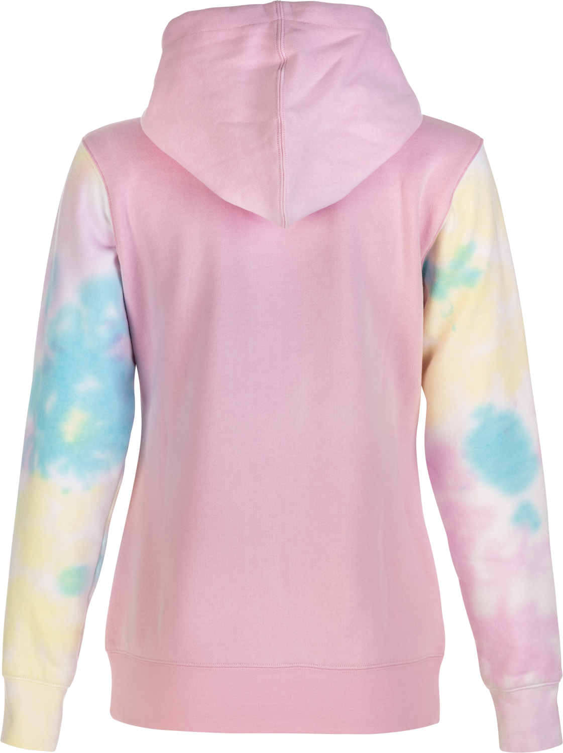 Women's Fly Tie Dye Zip Up Hoodie Pink/Yellow/Blue Lg