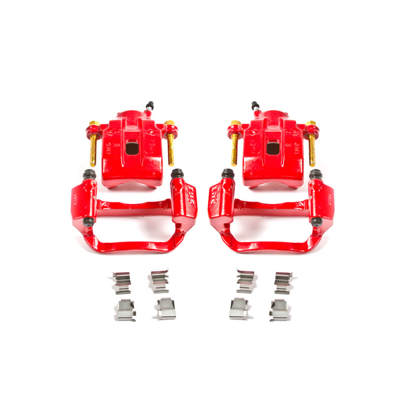 Power Stop 08-15 Toyota Sequoia Rear Red Calipers w/Brackets - Pair