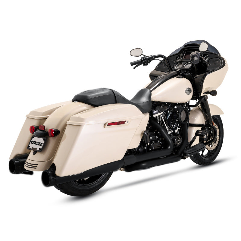 Vance &amp; Hines HD Dresser Duals 17-22 Header/Heat Shield Black PCX Header Exhaust