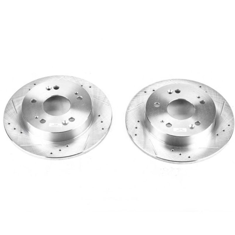 Power Stop 13-15 Acura ILX Rear Evolution Drilled &amp; Slotted Rotors - Pair